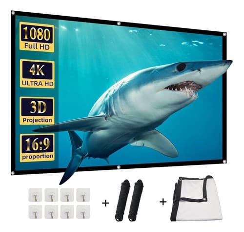 Pantalla De Proyector Duyikj Portátil Plegable
