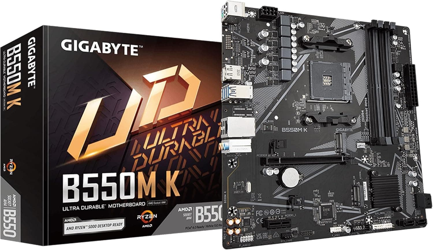 Placa Madre Gigabyte B550mk Ddr4 Am4 — imagen 1