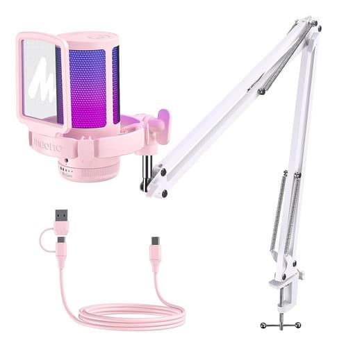 Maono DGM20S Micrófono USB Gaming Rosa
