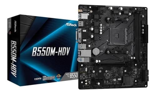 ASRock B550M-HDV Micro ATX AM4 Motherboard — imagen 1